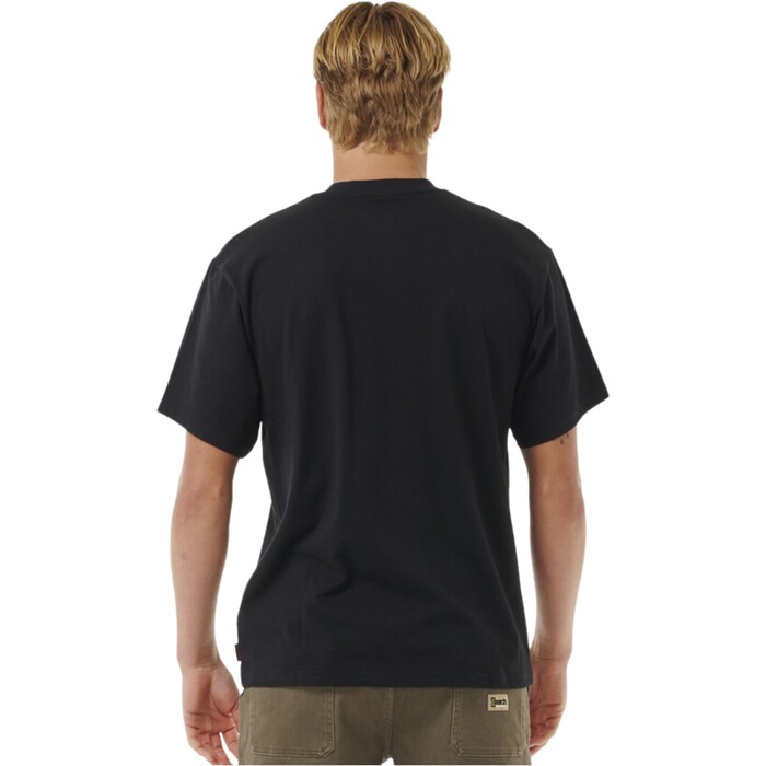 2024 Rip Curl Hombres Search Embriodery Tee 0JCMTE - Black